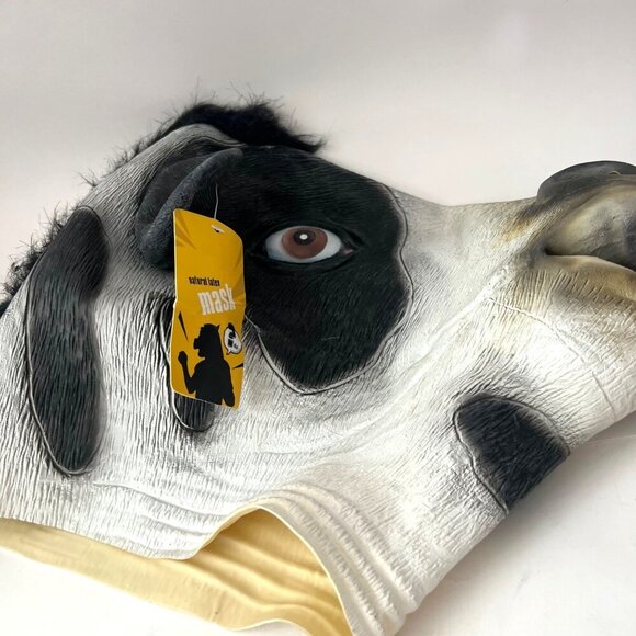Cow Full Face Latex Mask Animal Mask Halloween Cosplay Funny Mask - Picture 4 of 5